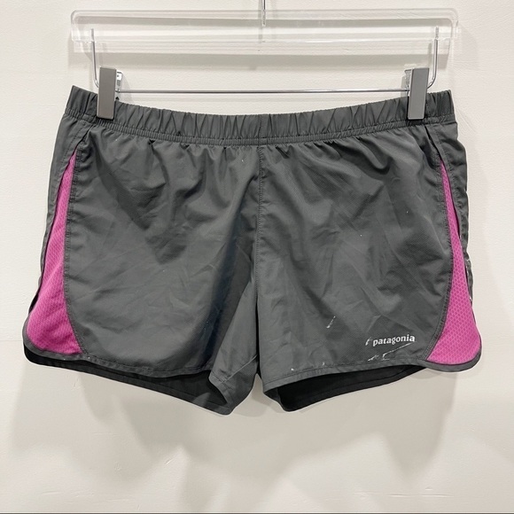 Patagonia Women’s Strider Shorts 3 1/4 Grey Pink Size Medium - Picture 1 of 7